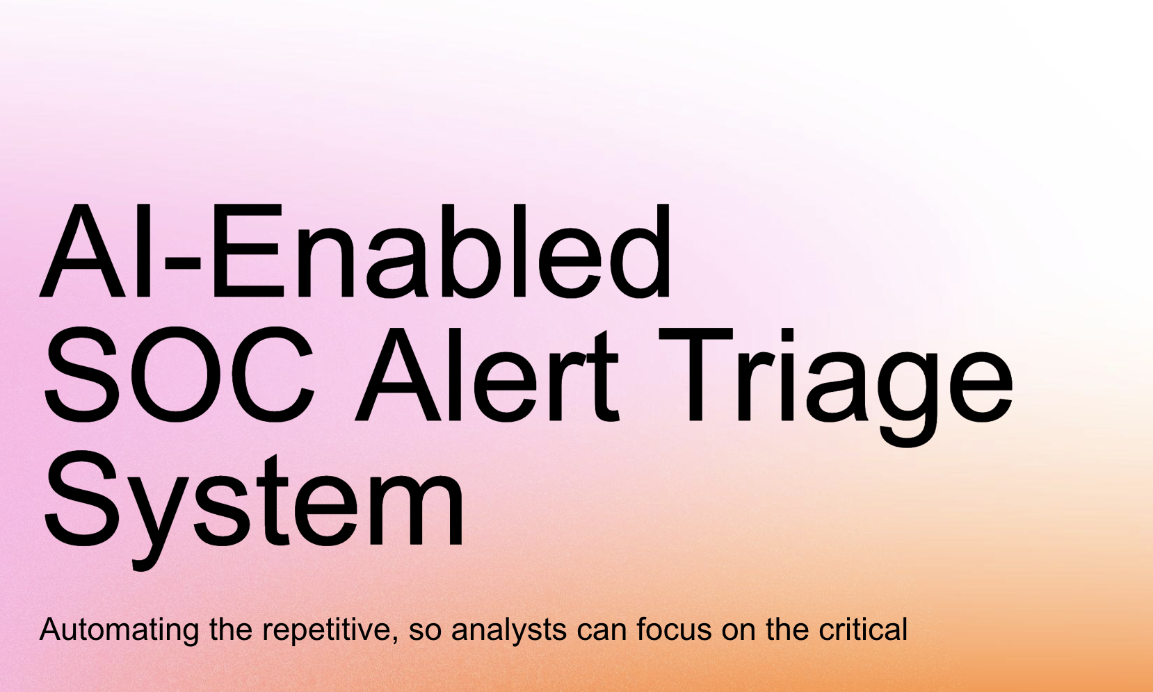 SOC Triage System